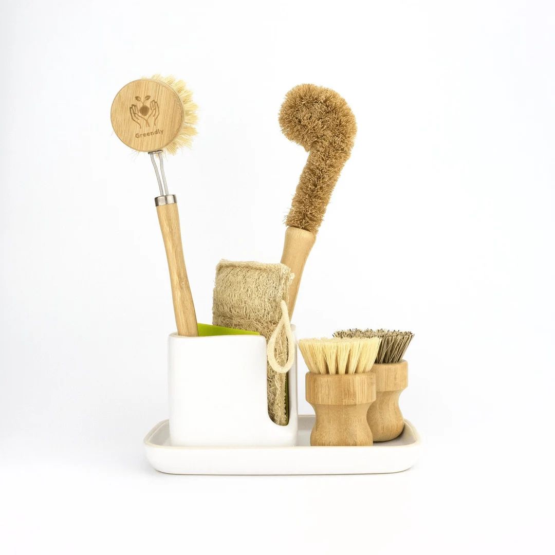 Zero Waste Dish Brush Set | Zero Waste Kitchen | Bamboo Brush | Eco Friendly | Biodegradable Brus... | Etsy (US)