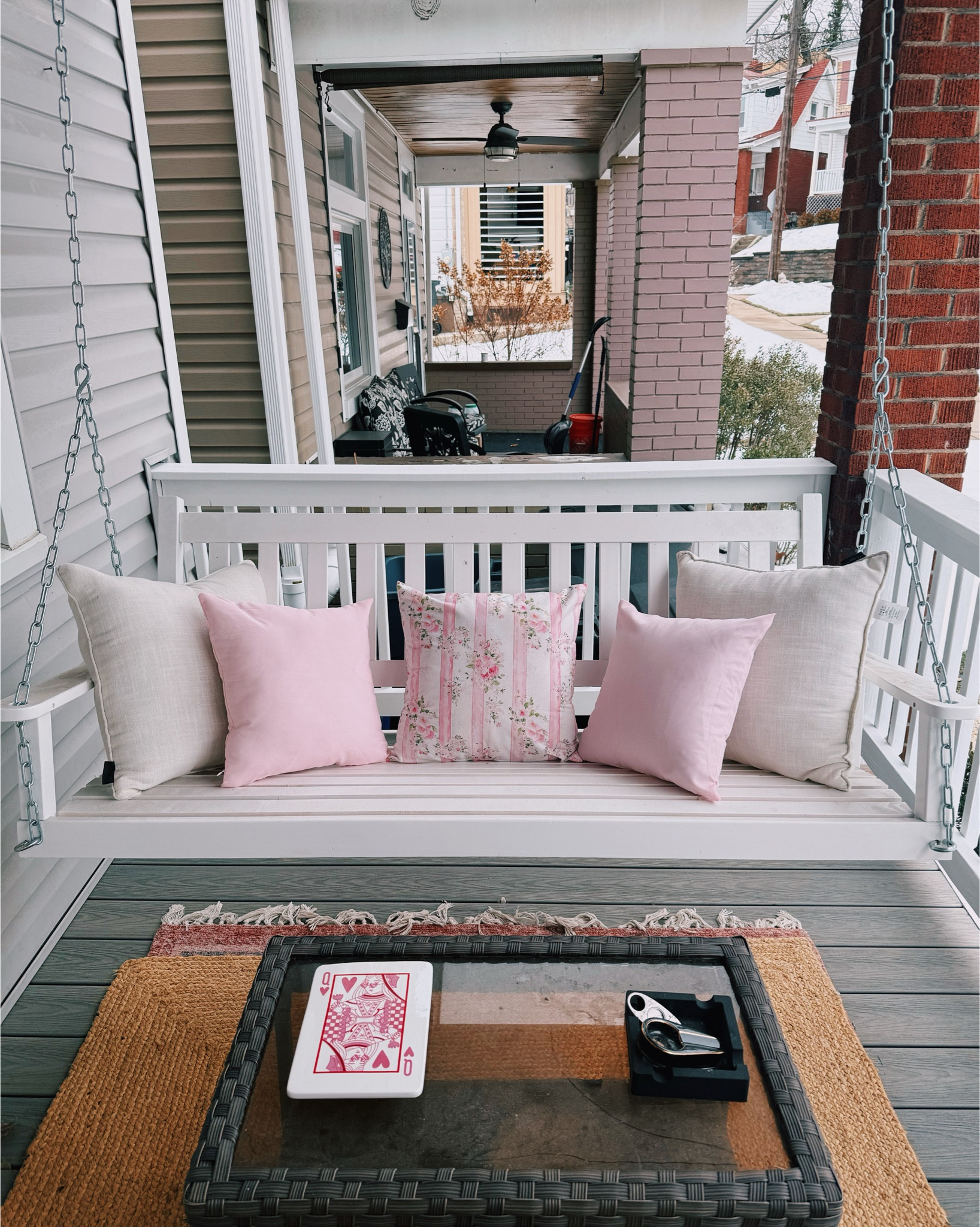 Seasonal front porch decor  🎀🩷💌♥️

#LTKHome