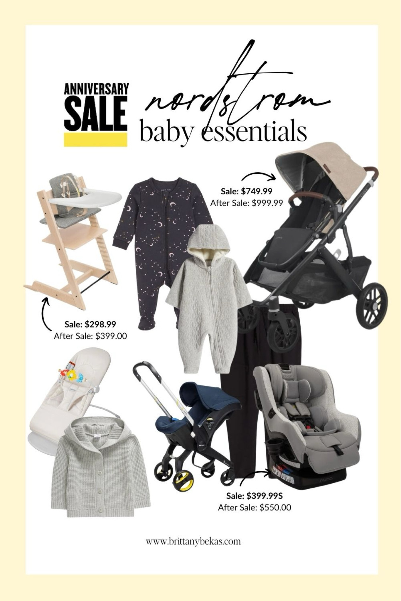 Baby essentials that we used non stop when Greyson was a baby. I purchased all my gear during the Nordstrom anniversary sale because it is the best prices on these baby items including the Uppa Baby stroller, Nuna car seat, baby bjorn bouncer, and Doona car seat. 

Nordstrom anniversary sale baby - baby must haves - newborn essentials- baby - NSale - stroller - car seat 

#LTKSummerSales #LTKxNSale #LTKBaby