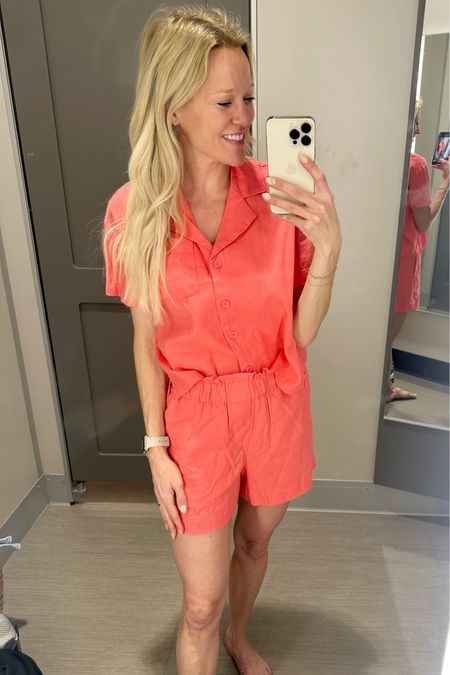 These shorts are 20% off today and would look so cute with this matching top! Tons of different color options! @target #targetfinds #target

Top- xs 
Bottoms- small (could do xs) 

#LTKfindsunder50 #LTKsalealert #LTKstyletip