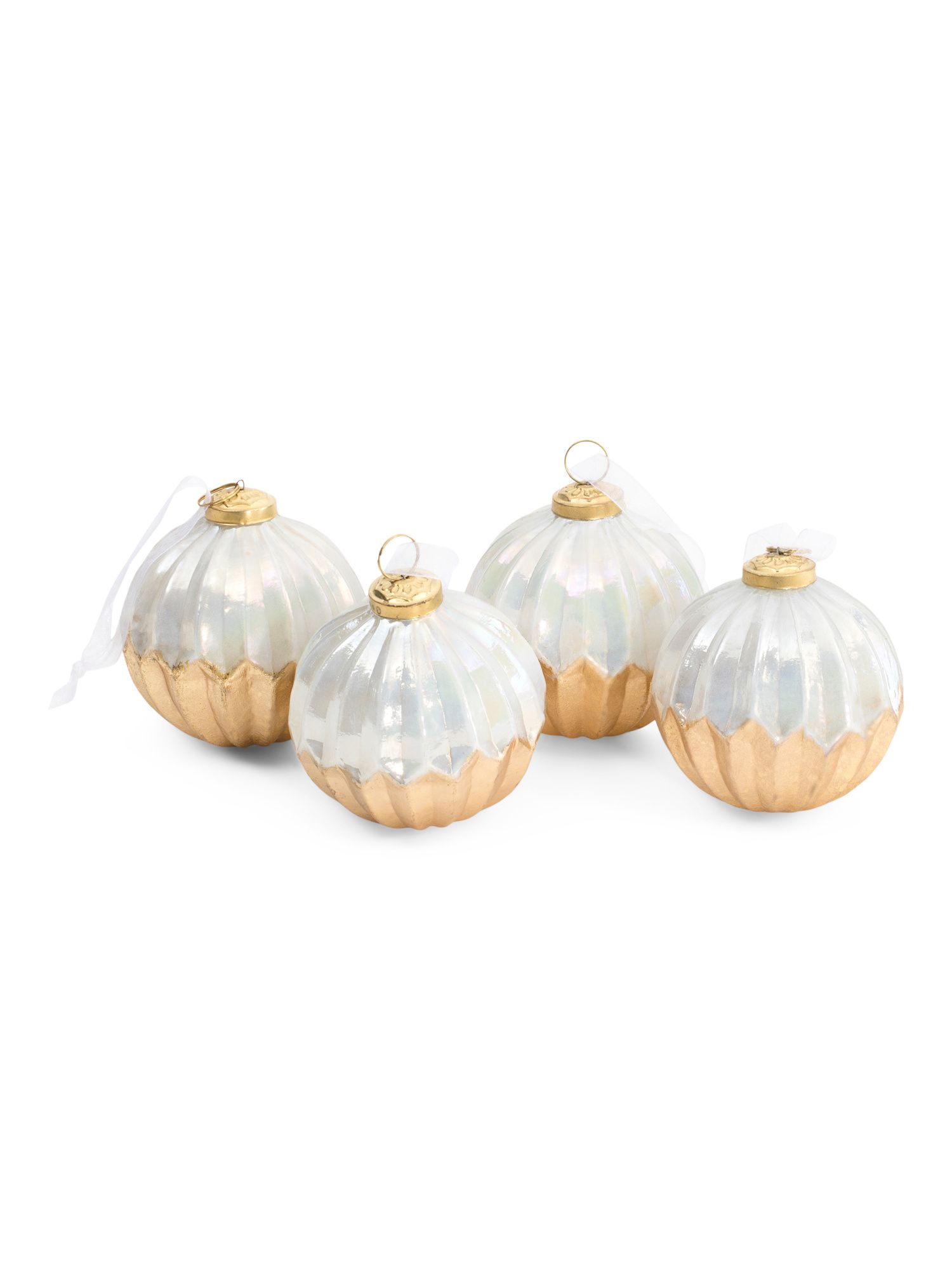 Set Of 4 4in Gold Tone Foil Ornaments | Pillows & Decor | Marshalls | Marshalls