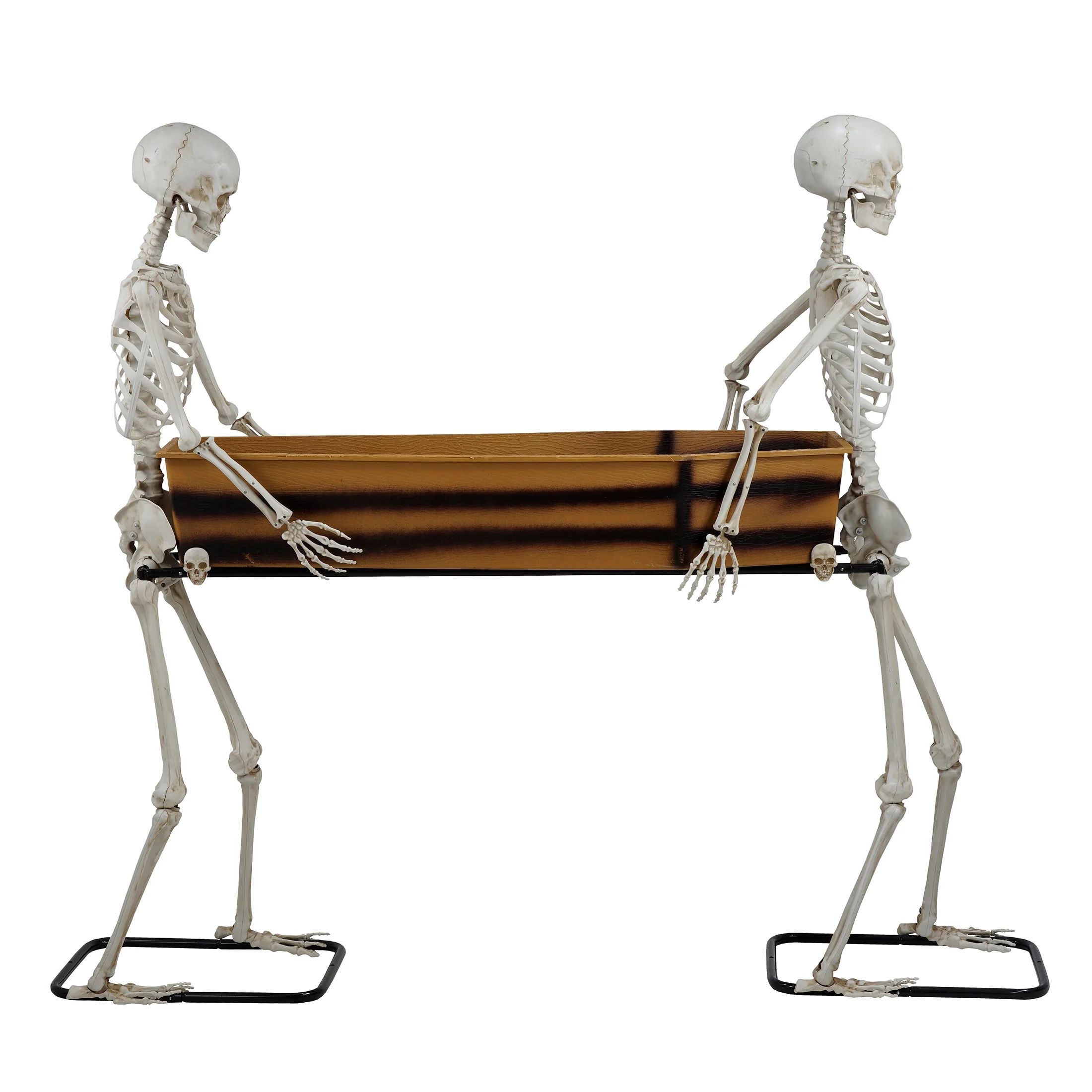 Halloween Skeleton Duo with Brown Coffin, 69 in x 60 in, by Way To Celebrate | Walmart (US)