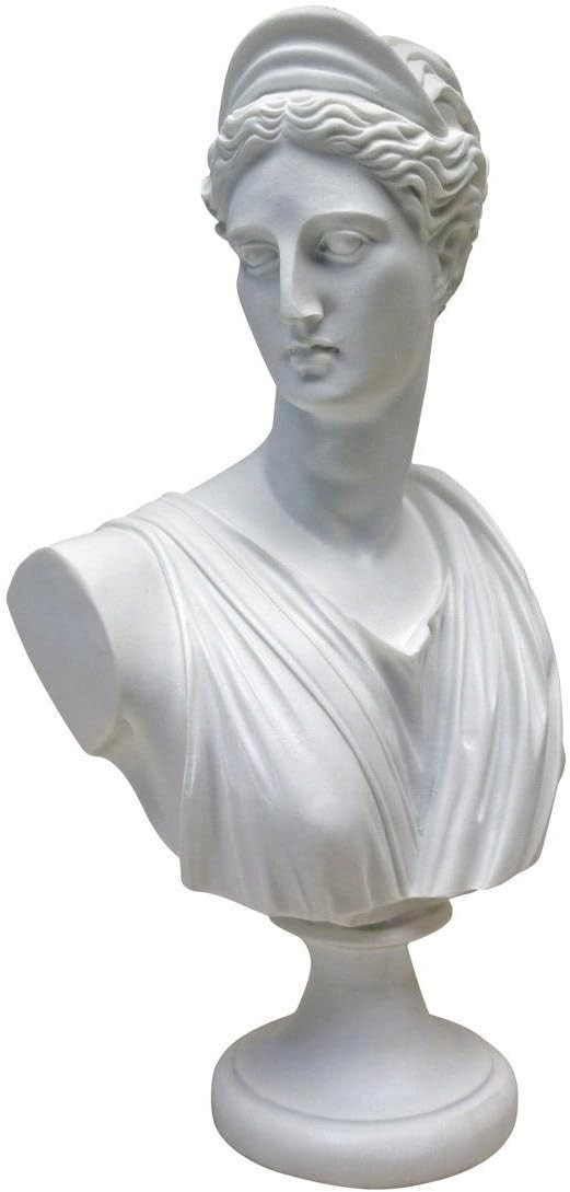 Design Toscano PD72519 Diana of Versailles Bonded Marble Resin Sculptural Bust, White | Amazon (US)