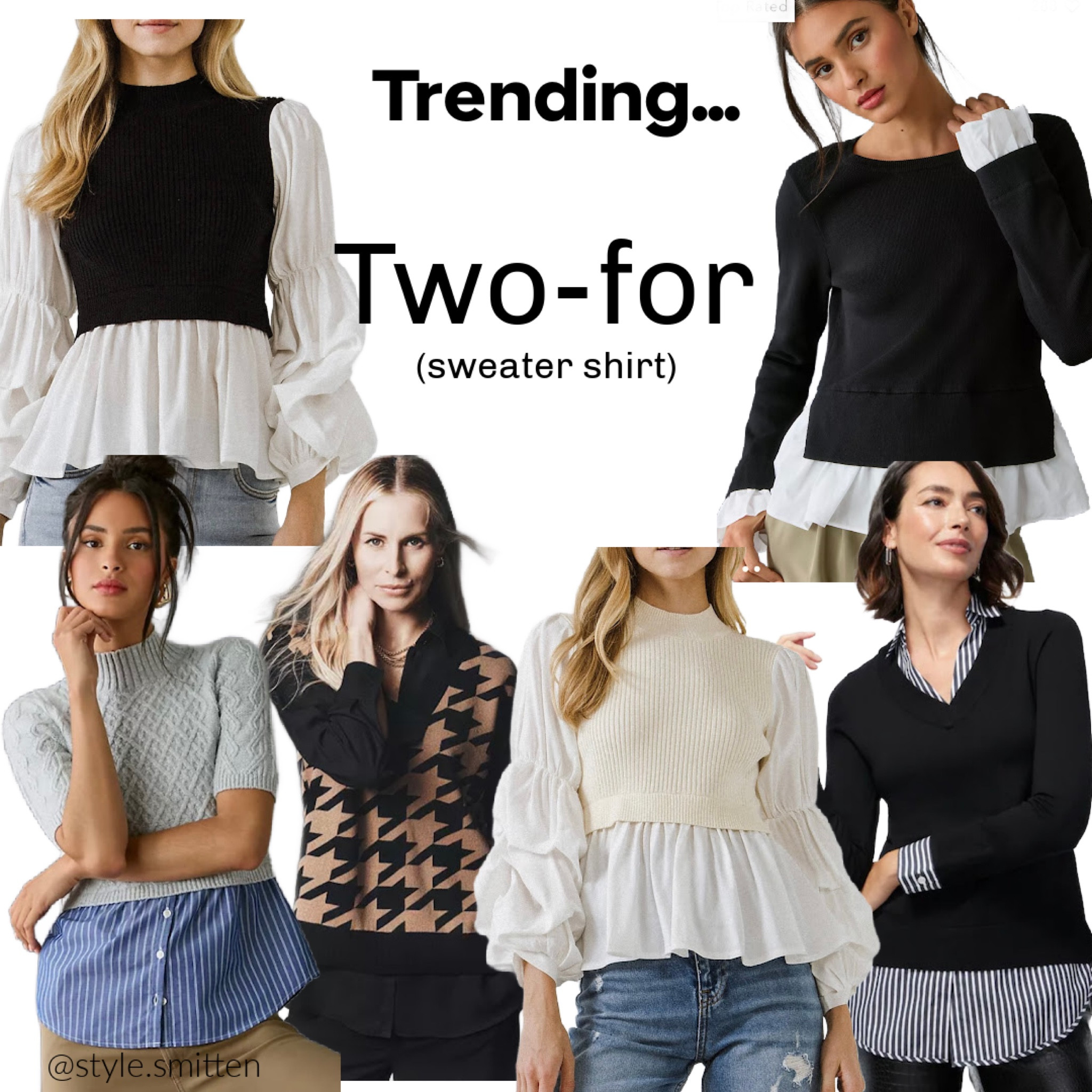 Currently Trending …. Twofor ! Also known as shirt sweaters where you get the layered sweater over shirt look but all in one piece!

Fall trends 

#LTKSeasonal #LTKfindsunder50 #LTKstyletip