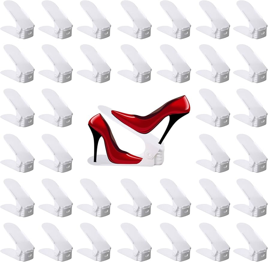 Antigo Shoes Organizer for Closet, 36 Pack Shoe Slots Organizer 50% Space Saver Shoe Storage Shoe... | Amazon (US)