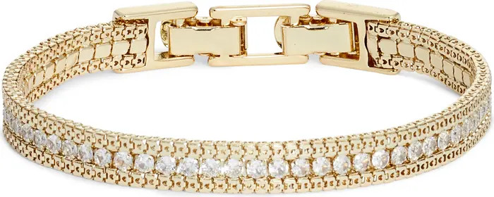 Cubic Zirconia Chain Border Bracelet | Nordstrom