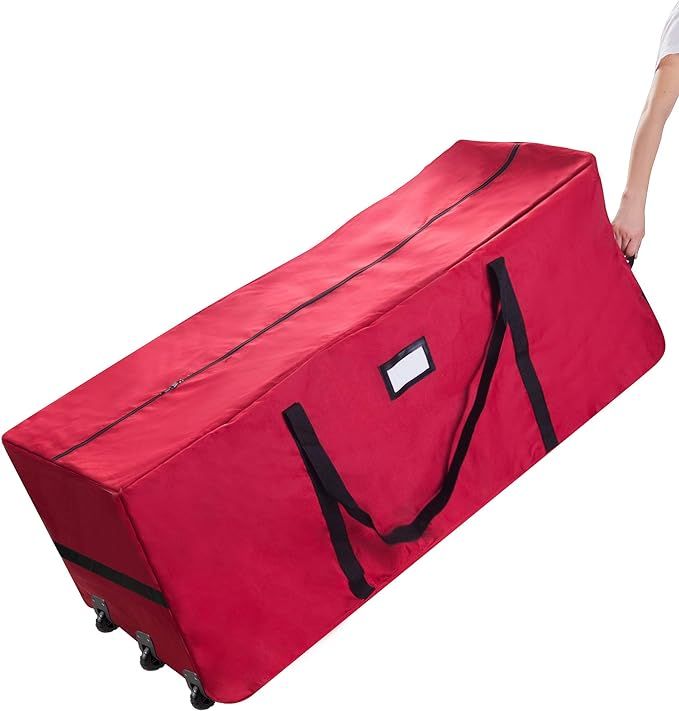 Elf Stor 83-DT5170 Premium Red Rolling Duffel Style Christmas Storage Bag-Holds a 12 Foot Artific... | Amazon (US)