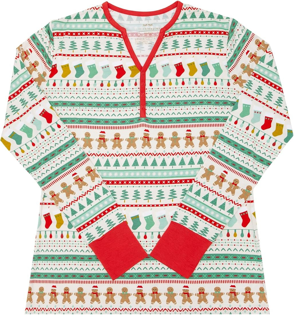 Little Sleepies Women's Pajama Top, Soft Henley Button Up Pajama Top, Nursing Friendly, Women's P... | Amazon (US)