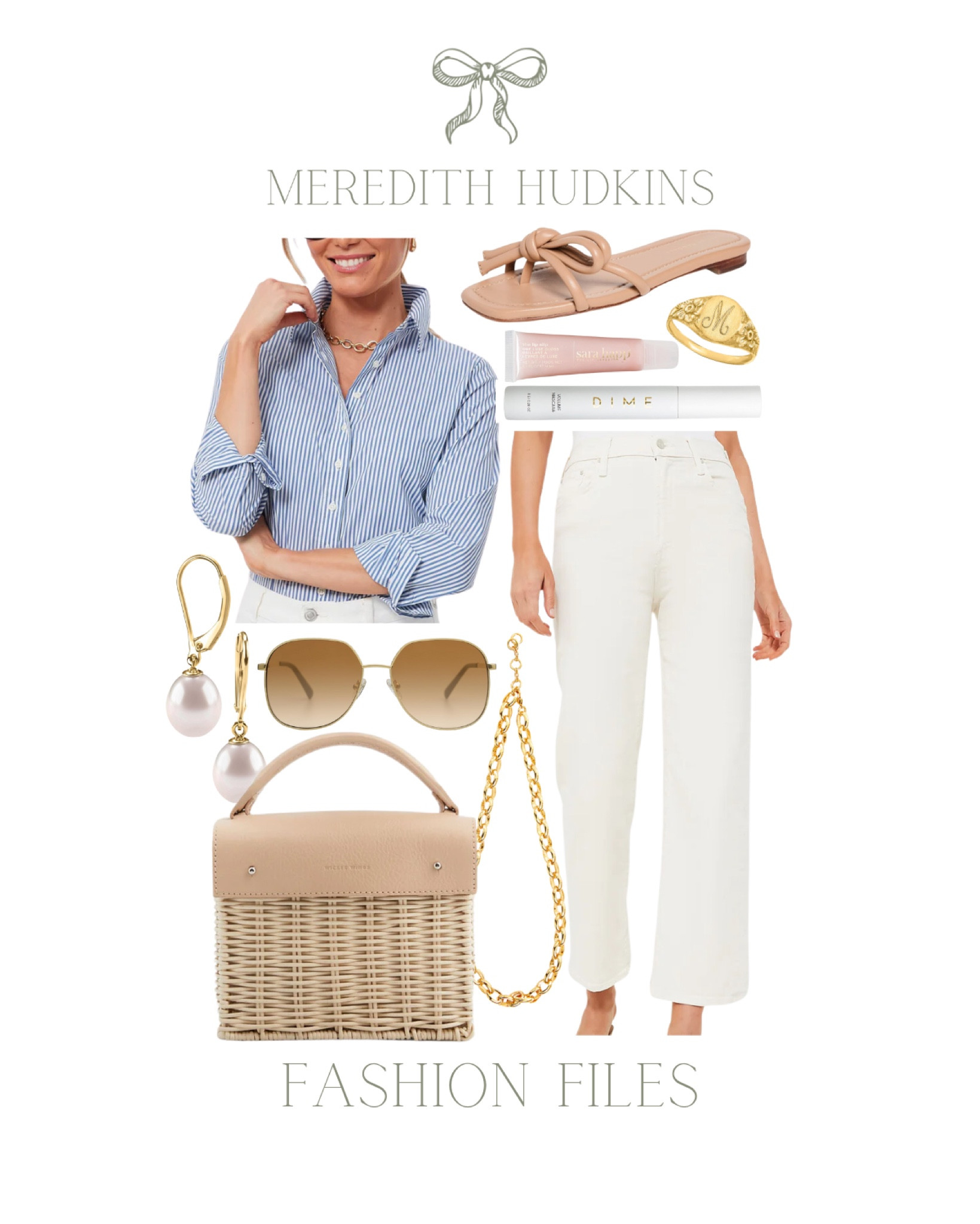 Amazon Amazon, Amazon fashion Amazon, beauty, Meredith Hudkins preppy, classic timeless, white straight leg jeans women’s denim women’s pants women’s jeans, white jeans, Tuckernuck, blue and white stripe button up shirt outfit, summer outfit purse sunglasses, loeffler Randall, nude sandals, both sandals, pearl earrings, lip, gloss, beauty

#LTKFindsUnder50 #LTKStyleTip #LTKFindsUnder100