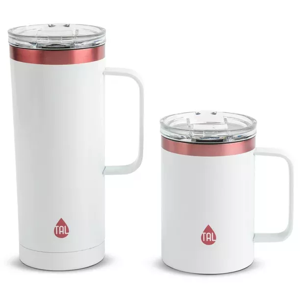 TAL Stainless Steel Brew Coffee Mug 15 fl oz, Taupe 