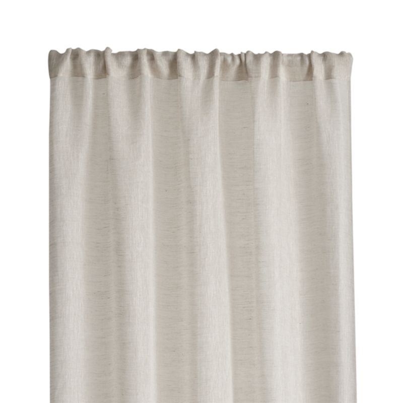Linen Sheer 52"x96" Natural Curtain Panel + Reviews | Crate and Barrel | Crate & Barrel