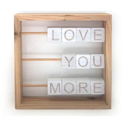 Beaverdale Love You More Wood Framed Table Top Sculpture Gracie Oaks | Wayfair North America