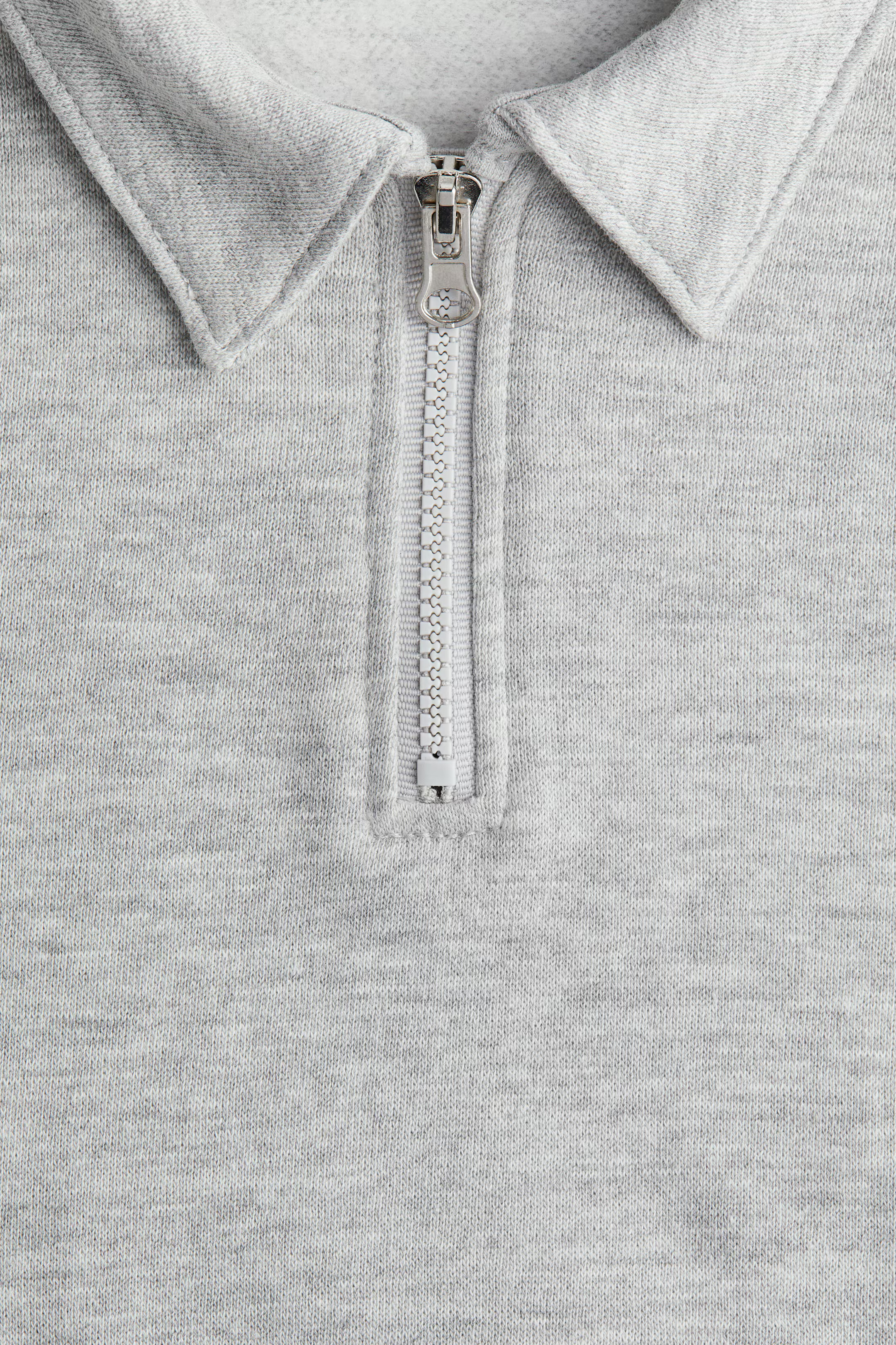 Half-Zip Polo Shirt - Light gray - Kids | H&M US | H&M (US + CA)