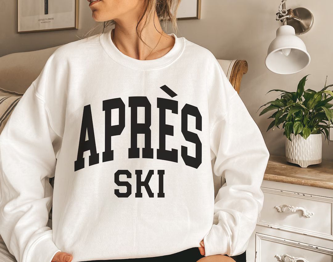 Après Ski Sweatshirt, Women's Trendy Sweatshirt, Ski Shirt, Ski gifts, Preppy style sweatshirt, ... | Etsy (US)