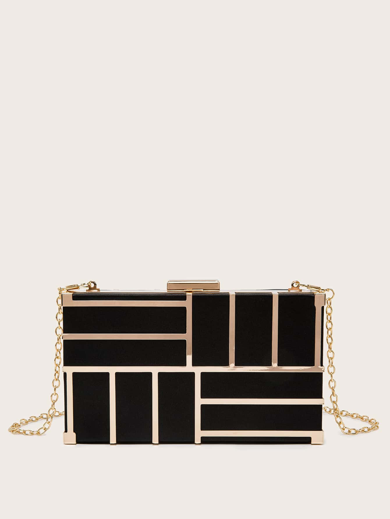 Mini Two Tone Geo Graphic Box Bag | SHEIN