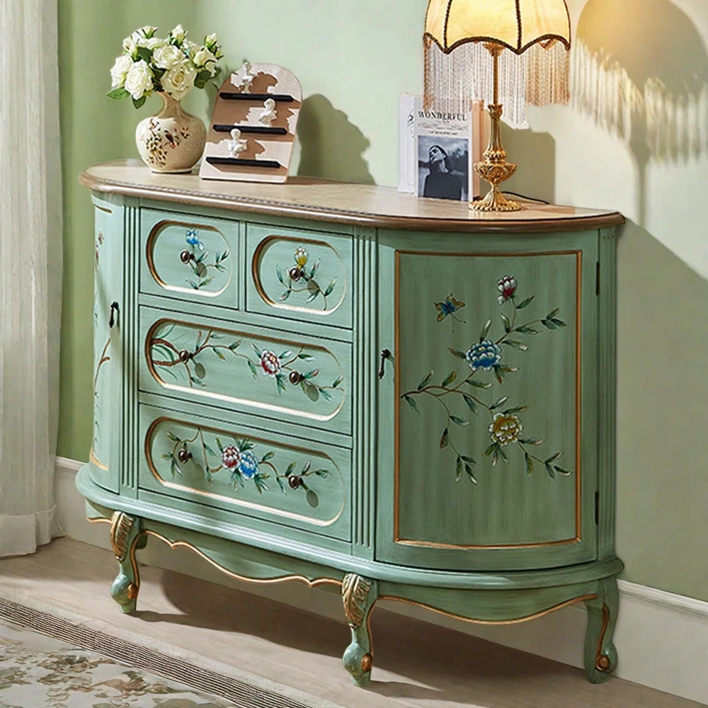 Retro Simple Semicircle Painted Sideboard | Wayfair North America