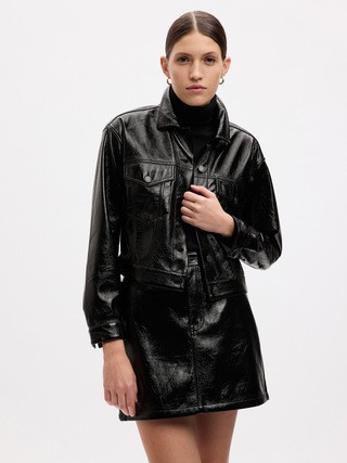 Vegan Patent Leather Icon Jacket | Gap (US)
