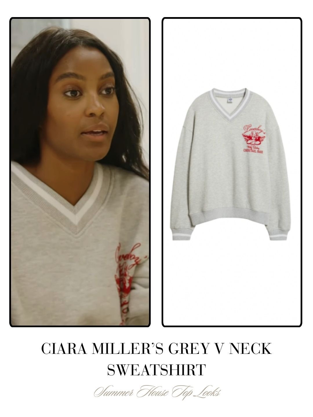 Ciara Millwr’s Grey V Neck Sweatshirt 