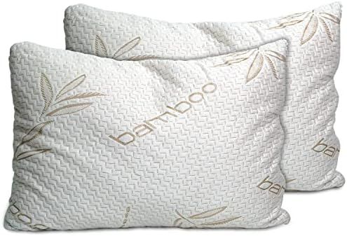 Sleepsia Bamboo Pillow (2 Pack King - 35" x 20") - Adjutable Shredded Memory Foam Pillow for Side... | Amazon (US)