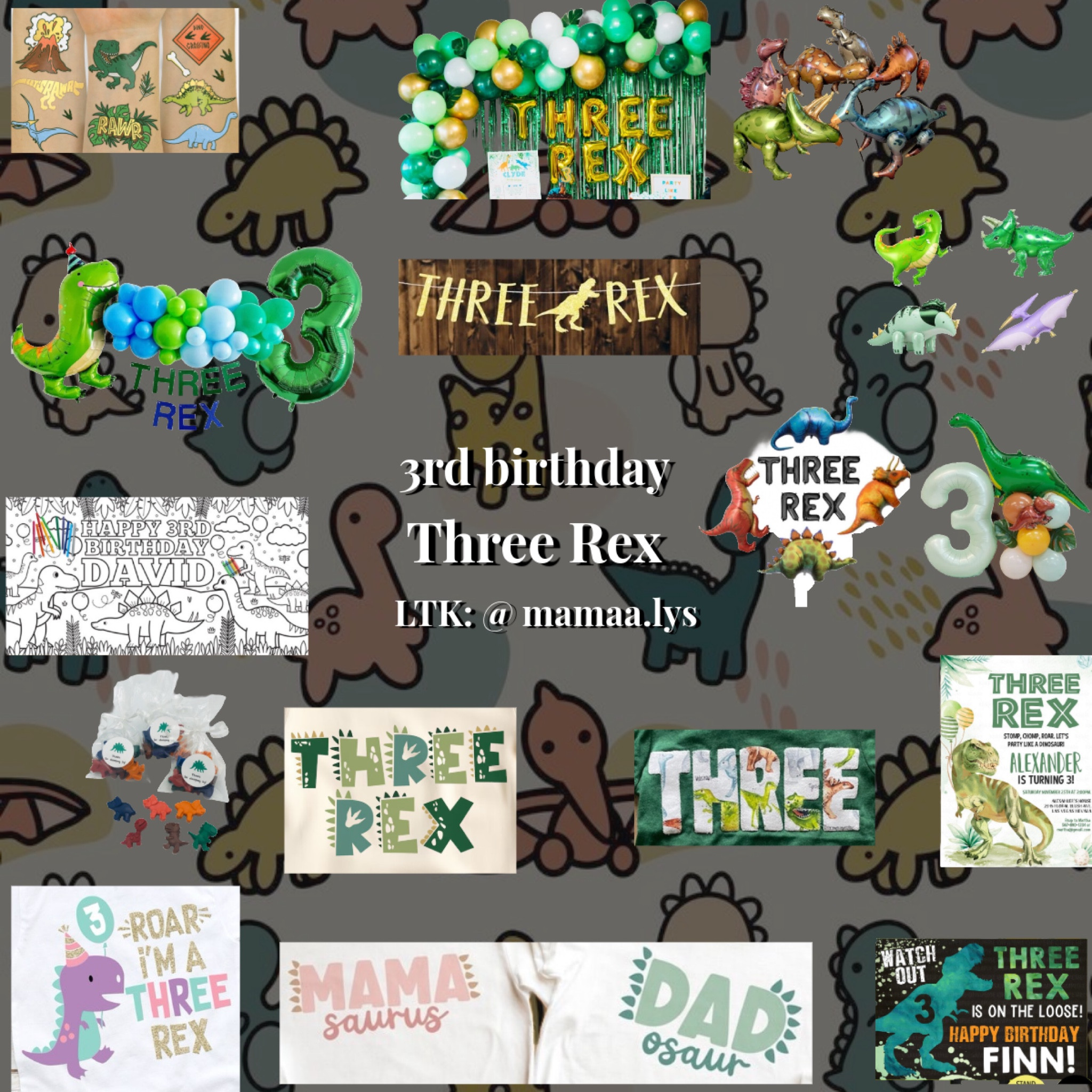 Three Rex  | three year old birthday | 3rd birthday | third birthday | birthday | birthday theme | birthday party | party | toddler | kids | family 

#LTKParties #LTKSaleAlert #LTKKids