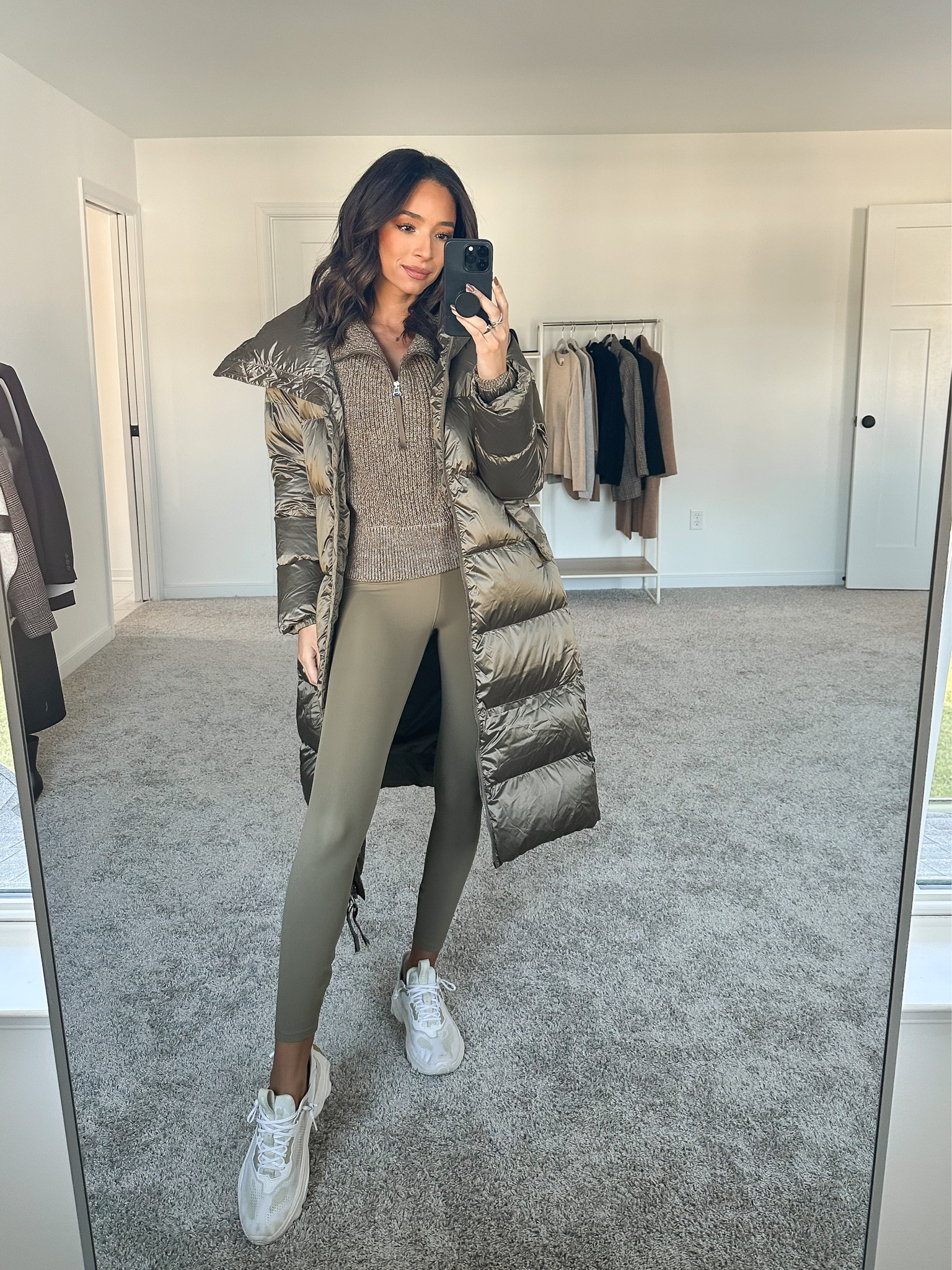 Wearing size S in olive puffer coat, S in olive knit pullover, S in green super high waist leggings 








Athleisure outfit
Comfy outfit
Travel outfit
Airport outfit
School drop off outfit
Winter outfit 
Casual outfit
Weekend outfit
Cold weather outfit 
Puffer coat
Legging outfit 

#LTKstyletip #LTKfit #LTKtravel