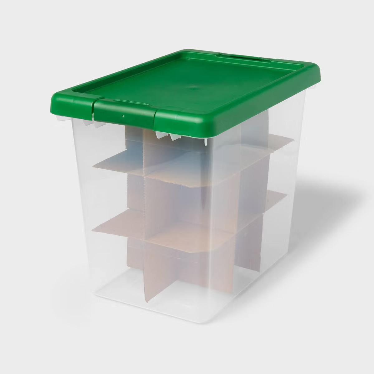 Latching Clear Ornament Storage Box - Green Lid - Brightroom™ | Target