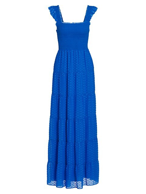 Kizzie Smocked Chiffon Dress | Saks Fifth Avenue