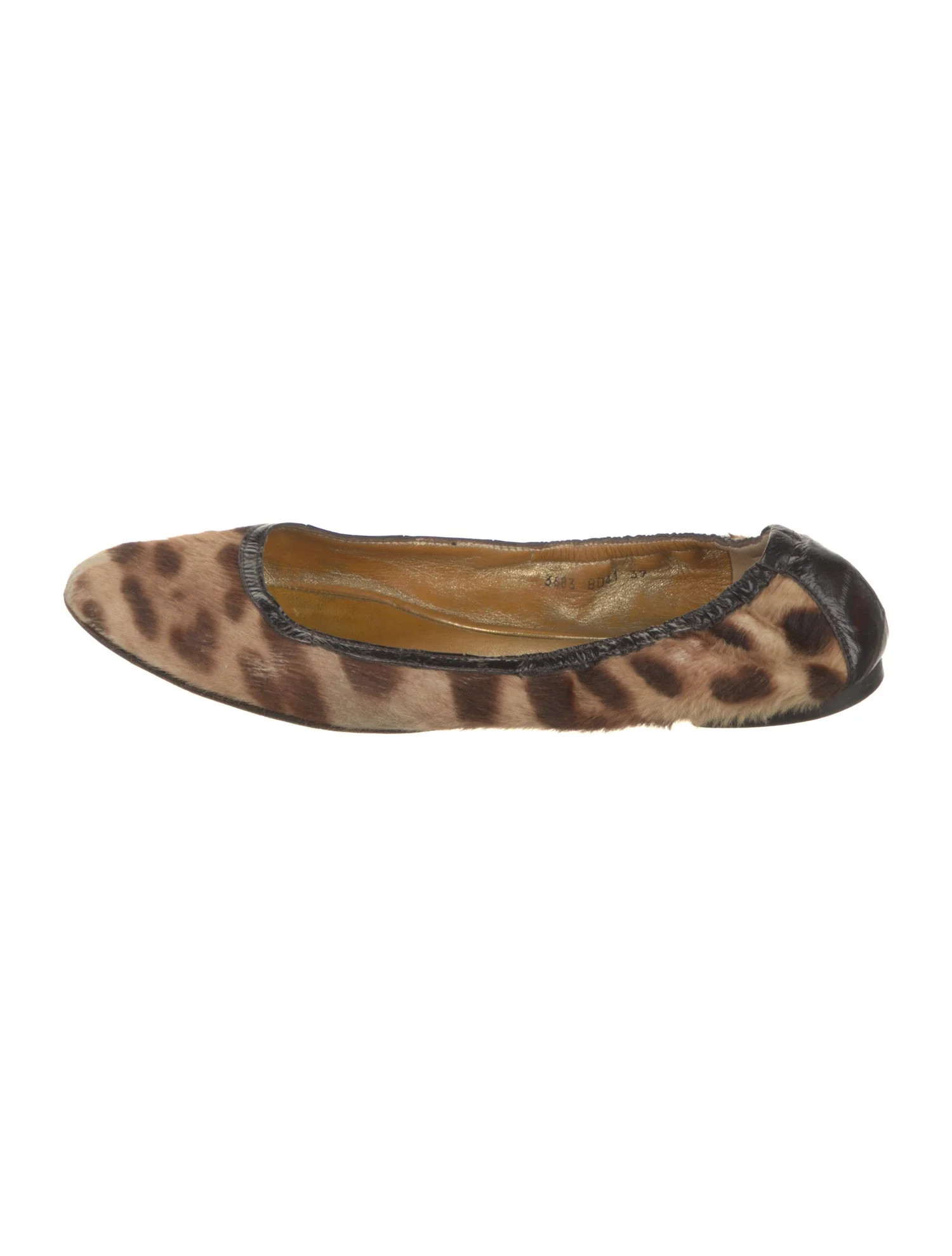 Dolce & Gabbana Ponyhair Animal Print Ballet Flats - Brown Flats, Shoes - DAG576200 | The RealRea... | The RealReal