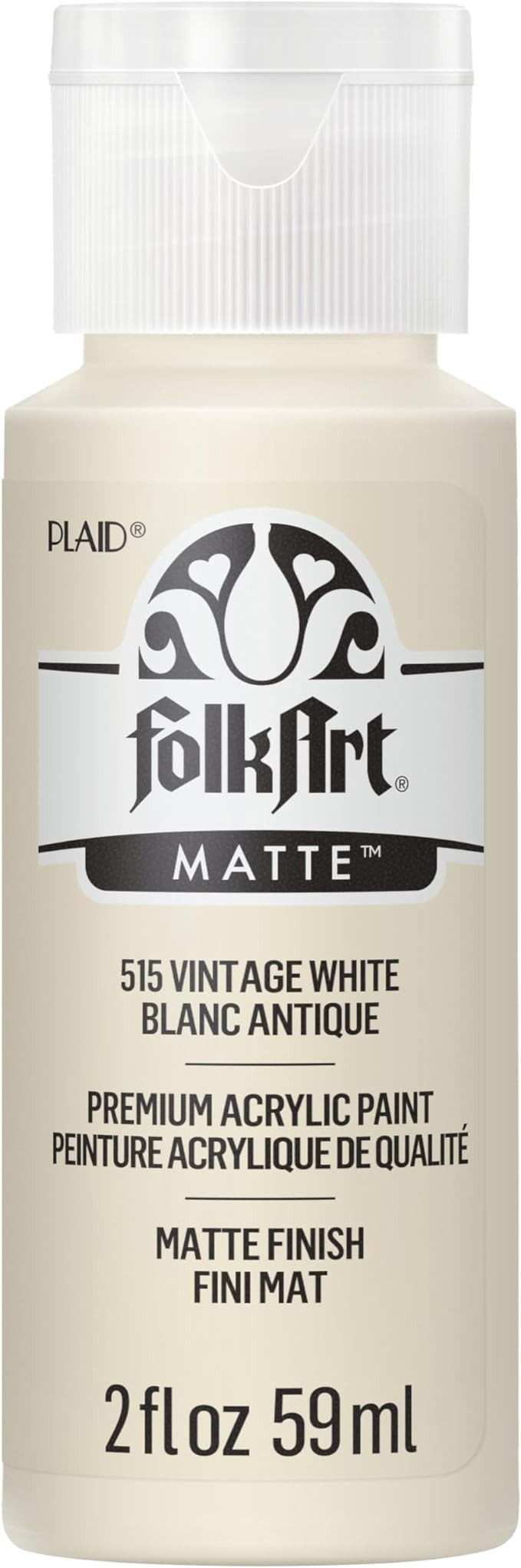 FolkArt Acrylic Paint in Assorted Colors (2 oz), 515, Vintage White | Amazon (US)