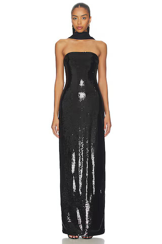 L'Academie by Marianna Veleda Sequin Gown in Black from Revolve.com | Revolve Clothing (Global)