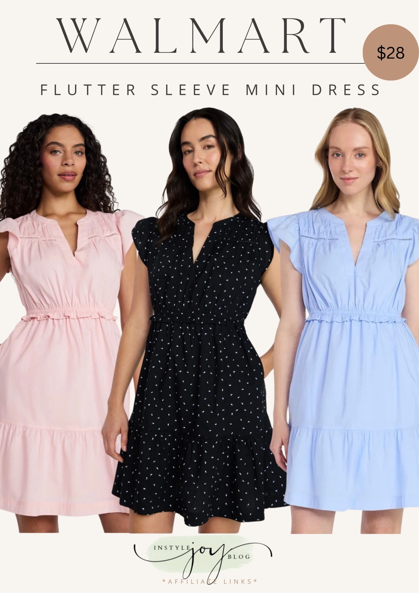 Walmart Time and Tru Women's Cotton Flutter Sleeve Mini Dress, Sizes XS-XXXL / easter dress / spring dress / church dress / summer dress 

#LTKootd #LTKSeasonal #LTKgrwm