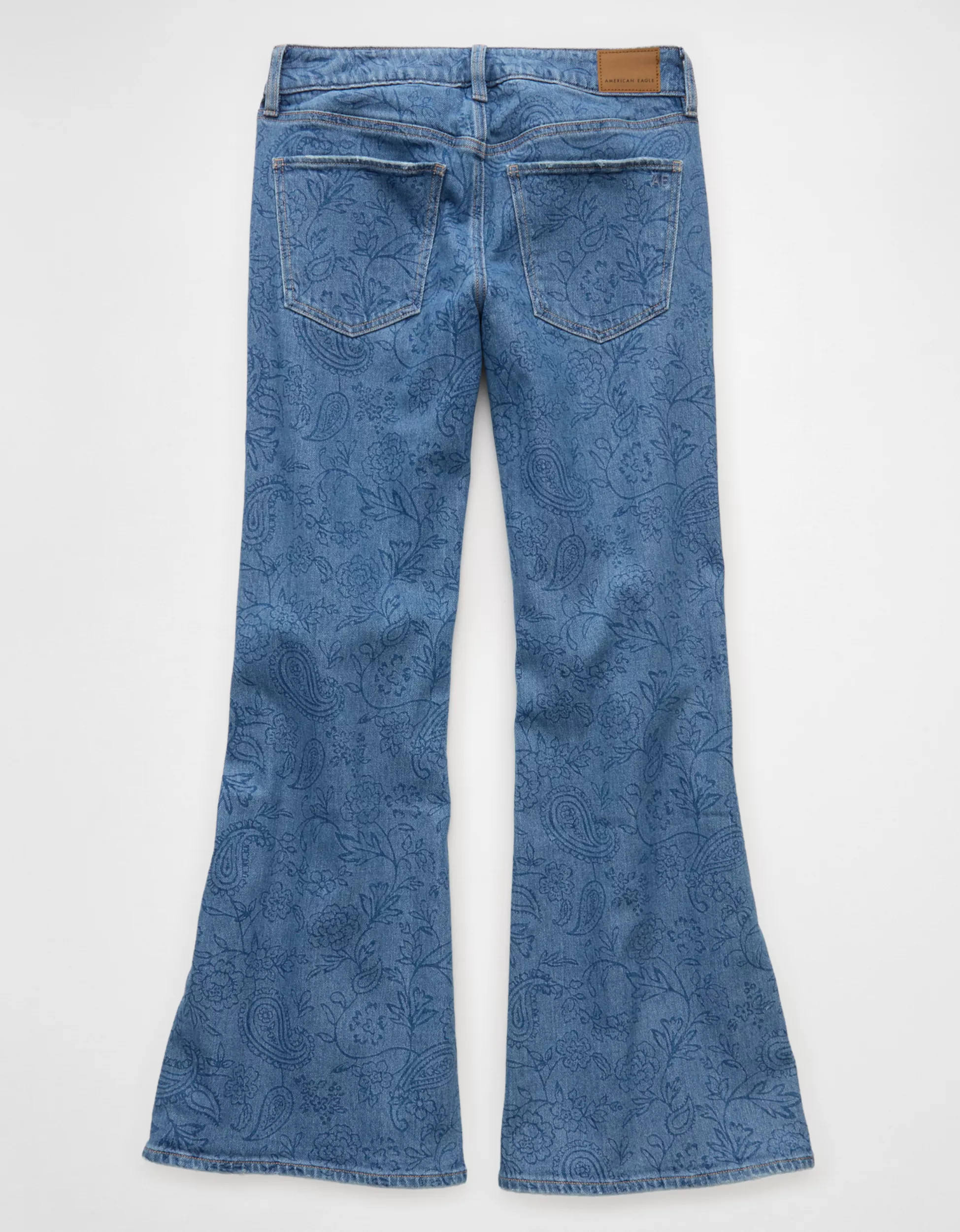 AE Stretch Low-Rise Floral Flare Jean | American Eagle Outfitters (US & CA)
