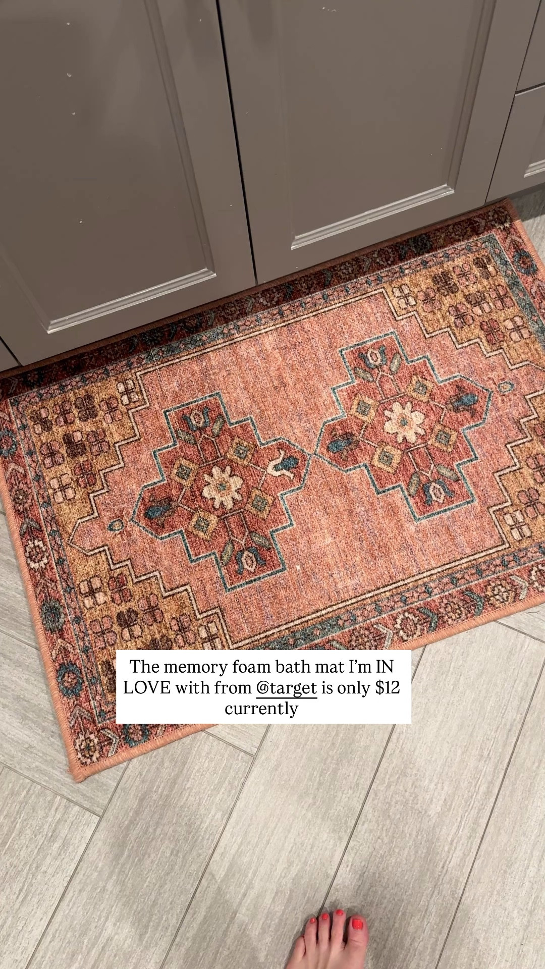 My absolute favorite bathroom mat! Has memory foam too! On sale! @Target 

#LTKHome