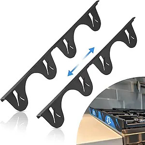 Stainless Steel Stove Counter Gap Cover (2 Pack, Black), Stove Gap Guard, Stove Gap Filler for Ki... | Amazon (US)
