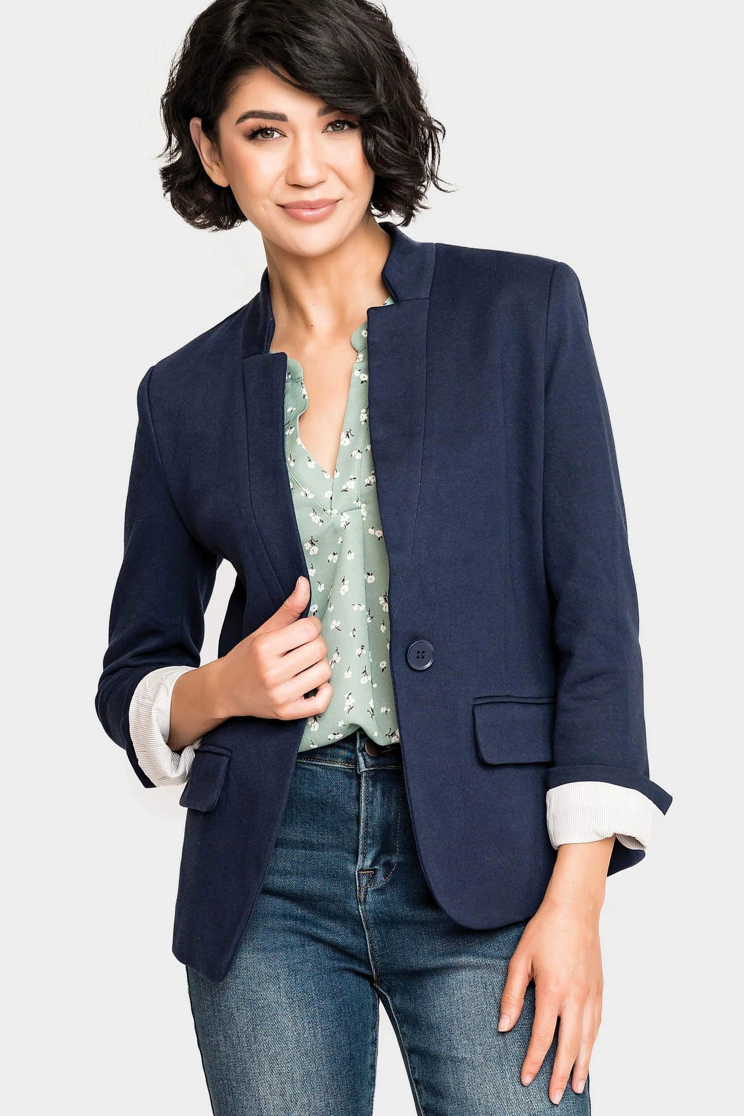 Notch Collar Blazer | Gibson