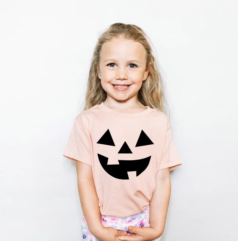Halloween Shirts For Kids Pumpkin Shirt Jack O Lantern Face Shirt Toddler Baby Bodysuit Matching ... | Etsy (US)