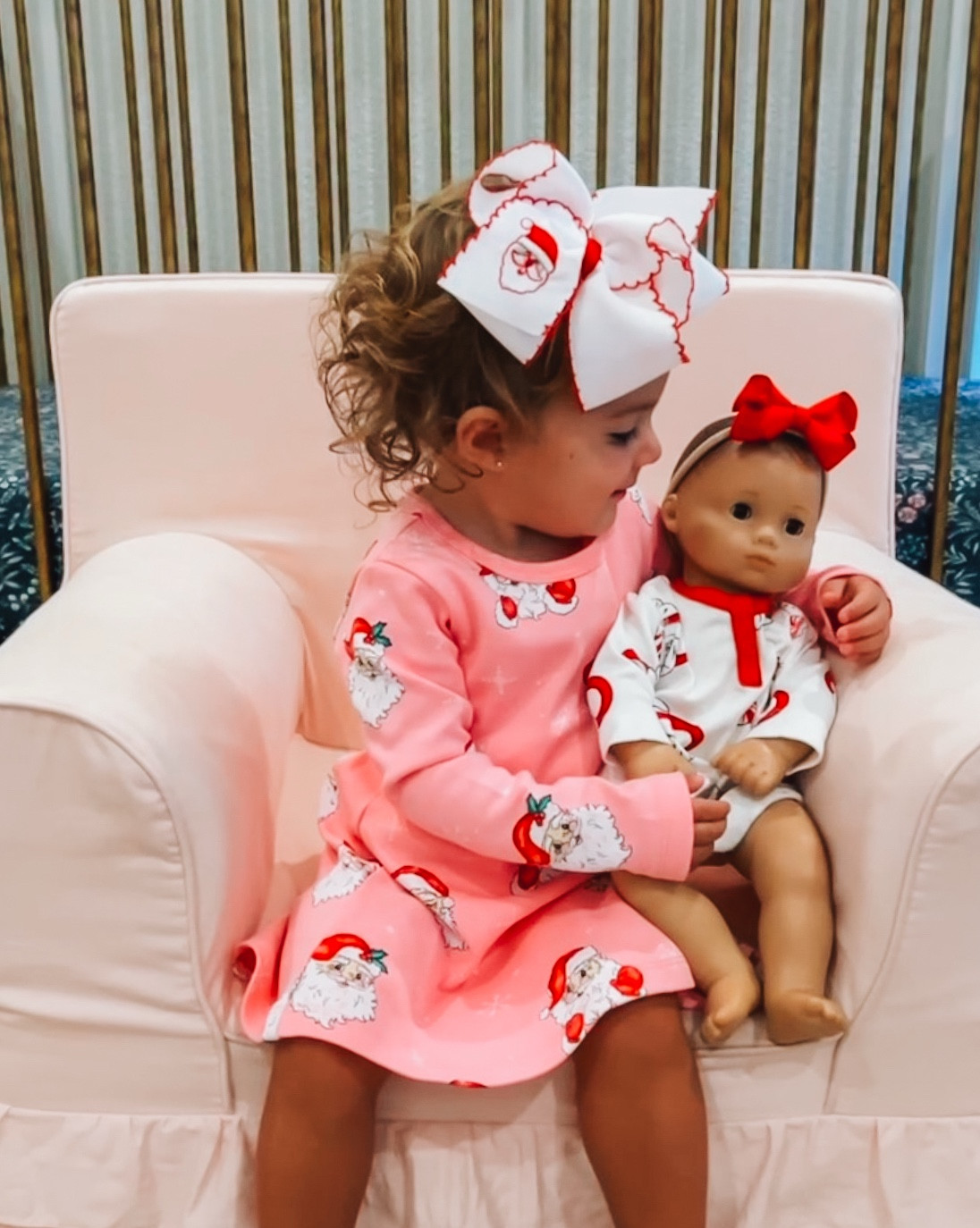 A bitty baby is the perfect Christmas gift for your little girl ages 16 months & up!! 
My daughter is obsessed with hers & it has literally traveled the world with us. 
25% off the American Girl site ends tonight & some of the bitty babies are already back ordered, so I wouldn’t wait to buy!