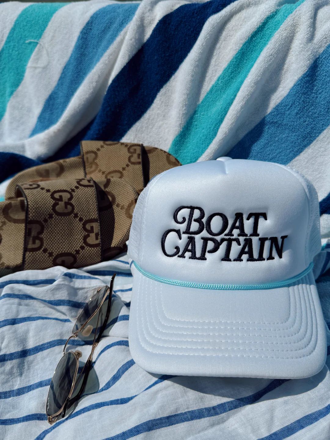 Boat Captain - White Foam Trucker Hat | KenzKustomz