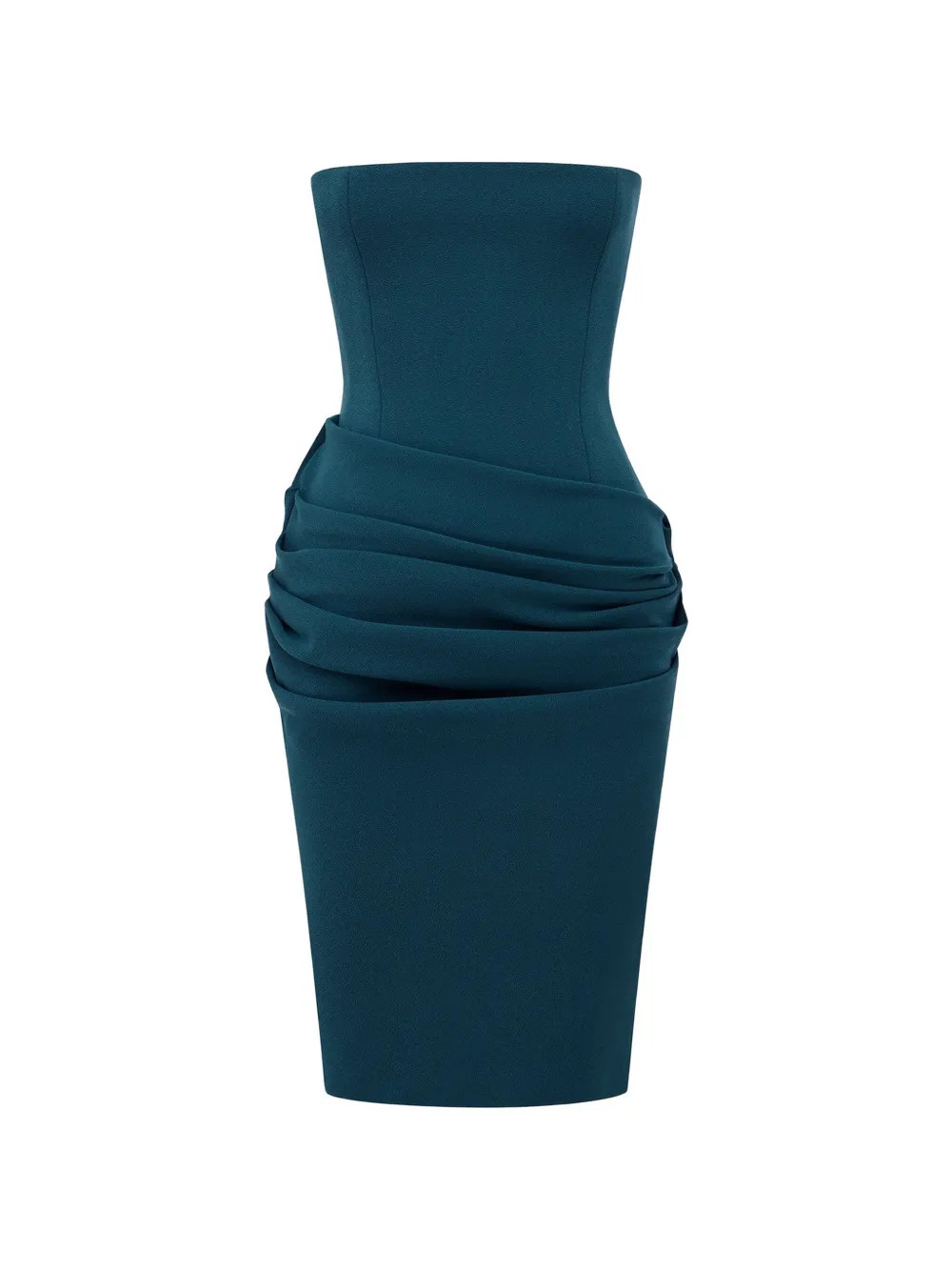 Alex Perry strapless draped midi dress - Blue | Farfetch Global