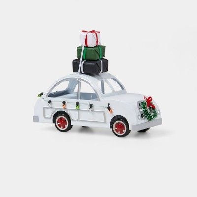 Small Bug Car with Presents on Top Decorative Figurine White - Wondershop™ | Target
