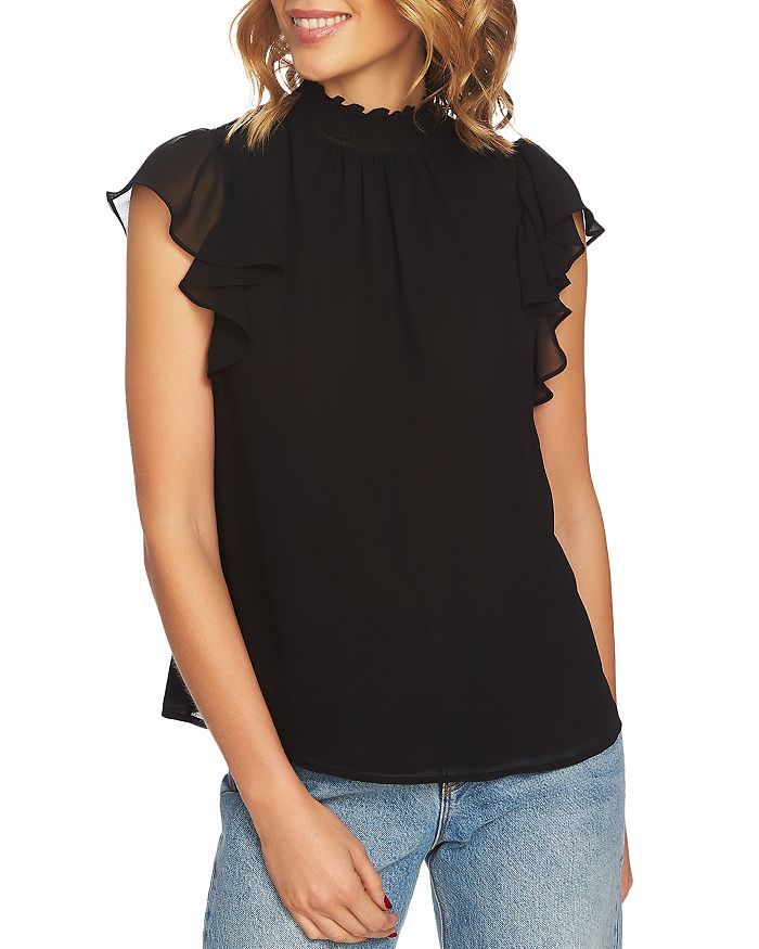 1.STATE Smocked Flutter-Sleeve Top Back to Results -  Women - Bloomingdale's | Bloomingdale's (US)