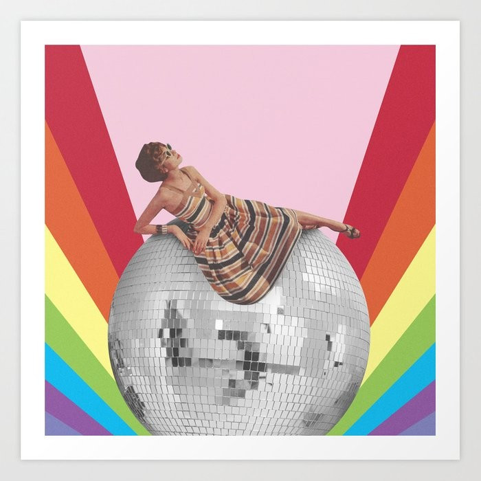 Disco Lounging Art Print by Julia Walck | Society6