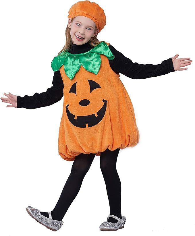 Girls Pumpkin Costume, Boys Outfit Toddler Kids Baby Lantern Faces Fancy Dress up for Halloween P... | Amazon (US)