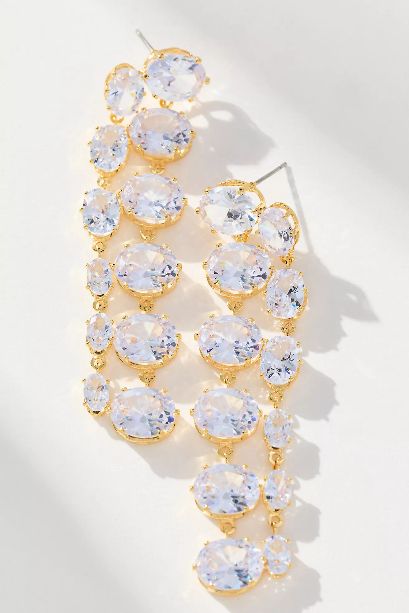 Parallel Crystal Drop Earrings | Anthropologie (US)