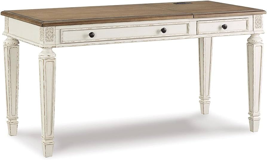 Signature Design by Ashley Realyn French Country 60" Home Office Lift Top Desk with USB Charging,... | Amazon (US)