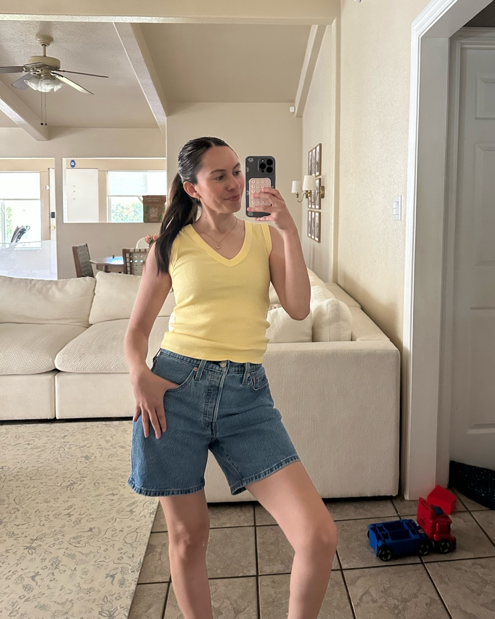 The perfect length mom shorts😍 I’m wearing size 27 in the shorts and a small in the top!

#LTKmomlife #LTKootd #LTKPetite