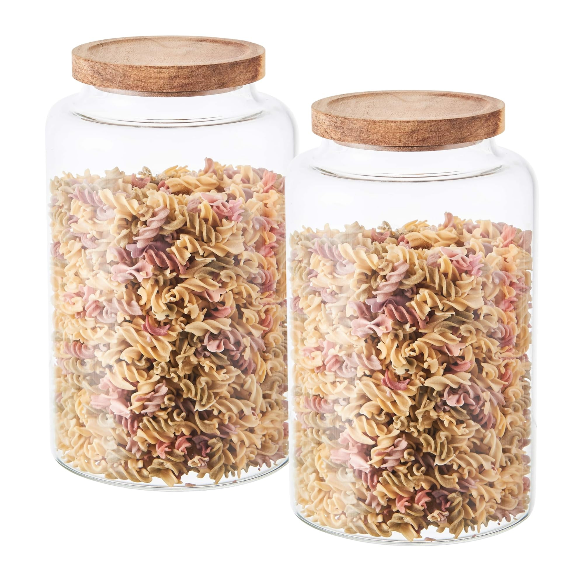 Eden & Willow Large Glass Storage Jar with Airtight Acacia Wooden Lid and | Borosilicate Glass Co... | Amazon (UK)