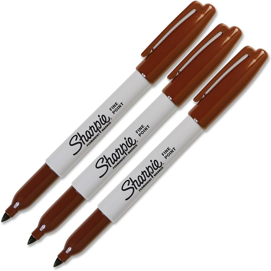 Sharpie Fine Point Brown Original Permanent Marker(VAR) (3) | Amazon (US)