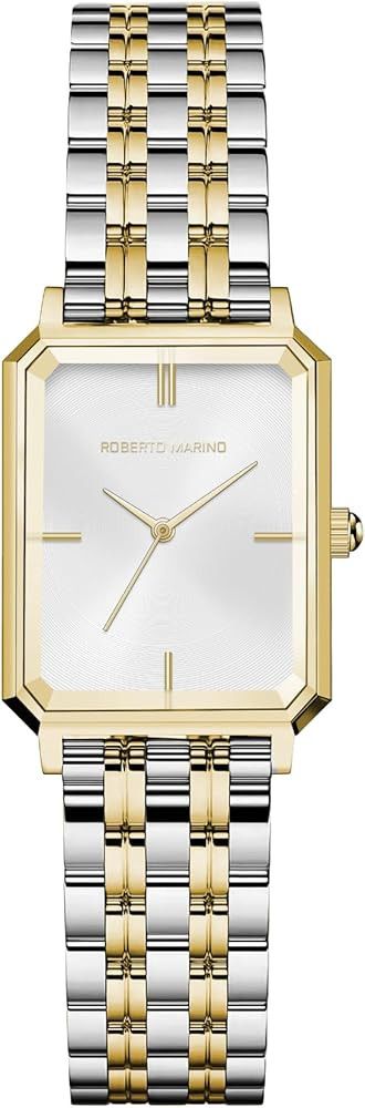 Roberto Marino RM1982 Women’s Luxury Watch Rectangular Gold – Japanese Quartz Movement, Vinta... | Amazon (US)