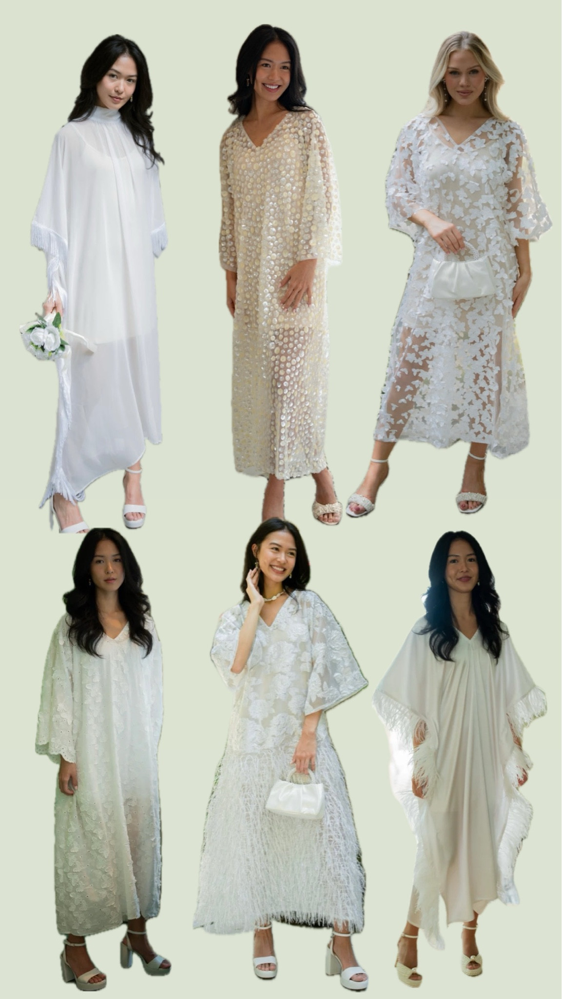 Beautiful bridal caftans! Perfect for bridal showers and events! 

#LTKSeasonal #LTKWedding #LTKTravel